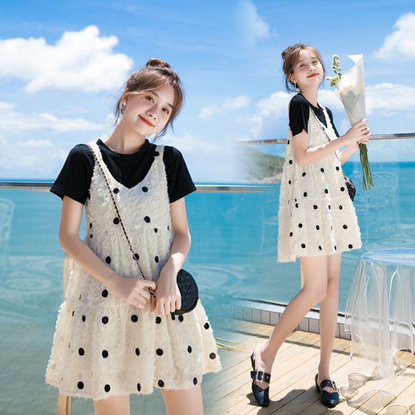 

summer dress for pregnant women maternity elegant polka dot dresses pregnancy women a word maxi dress for p shoot, White