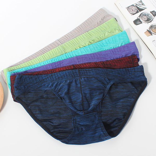 

underpants 6pcs/lot men briefs jockstrap ultra-thin ice silk u-convex pouch underwear plus size calzoncillo hombre slip panties bikini, Black;white