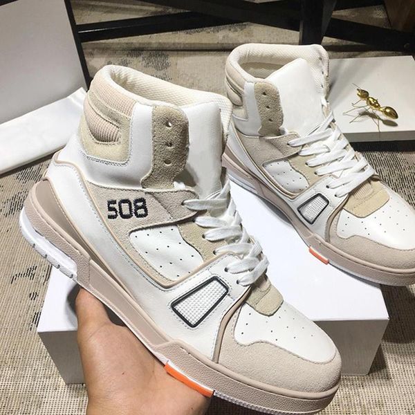 

fashion classic trainer sneaker boot men 's shoes breathable sneakers sports casual lace -up high men shoes zapatos de moda para h, Black