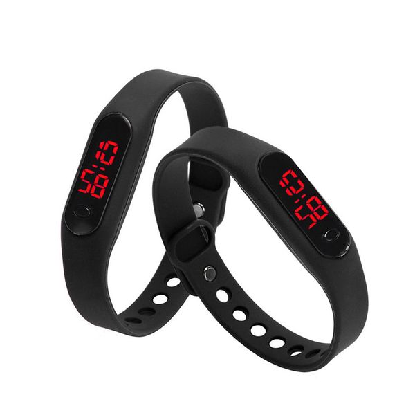 

bracelet watches casual rubber led womens mens date sports bracelet digital wrist watch #20 dropshipping, Slivery;brown