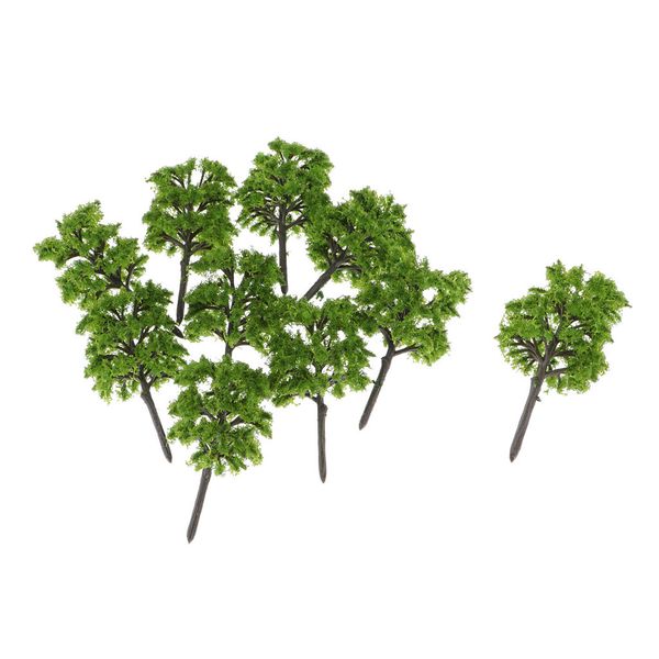 

10pcs 8 см модель деревья макеты railroad сад лес диорама scenery