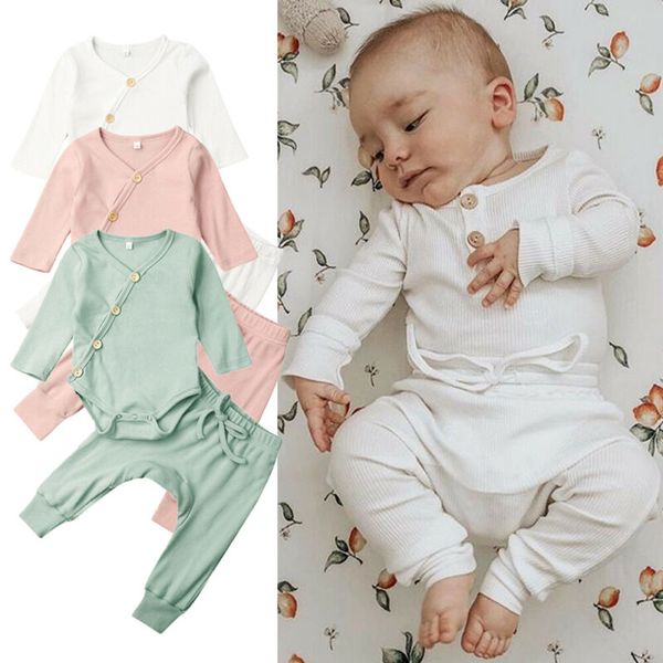 

pudcoco toddler kids baby boy girl infant clothes t-shirt pants outfits tracksuit 0-18m, White