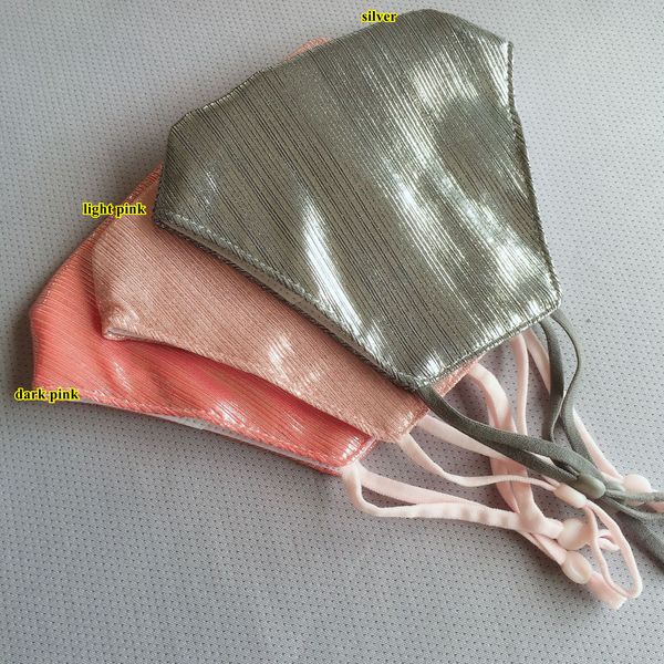 

3 colors cloth fashion bling bling face mask for women anti-dust breathable washable face cover protective mask kha337