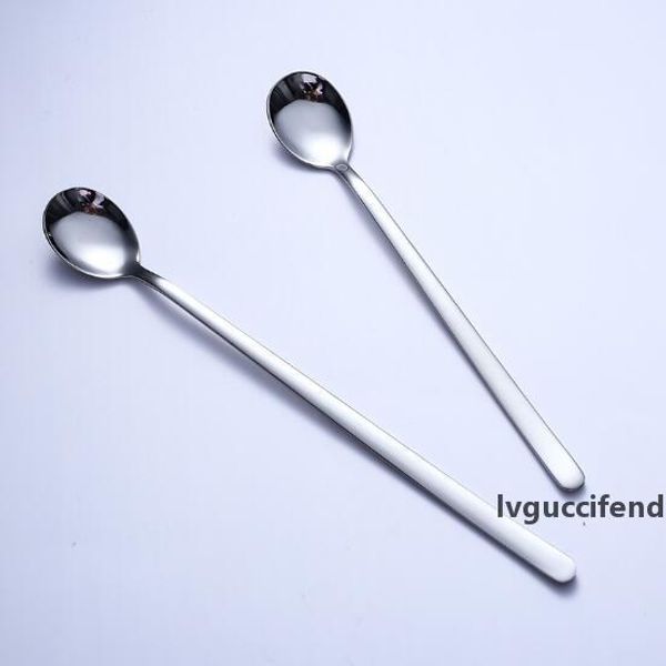 

creative 304 stainless steel tableware japanese and korean style long handle ice spoon stirring spoon ice cream mixing ice s