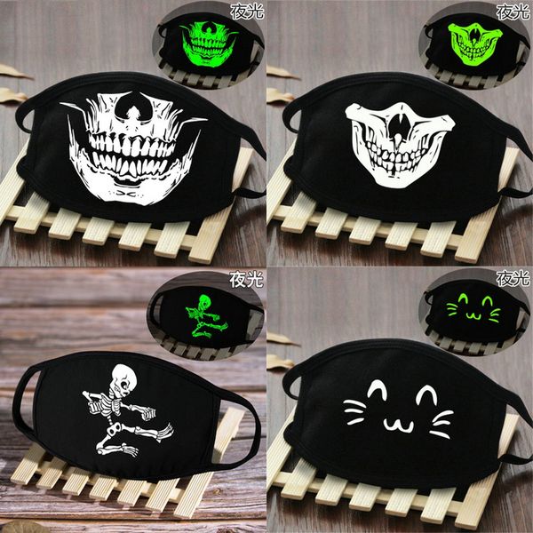 

creepy the skeleton glow face funny creepy skeleton ski mask in smile funny dark creepy mask funny lqbub toys2008, Black