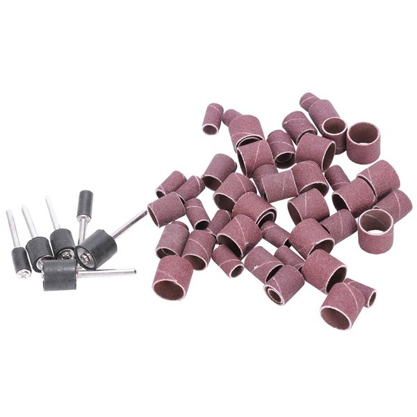 

jumbo 51pc drum sanding kit - fits dremel - includes rubber drum mandrels 1/2, 3/8 & 1/4 inch