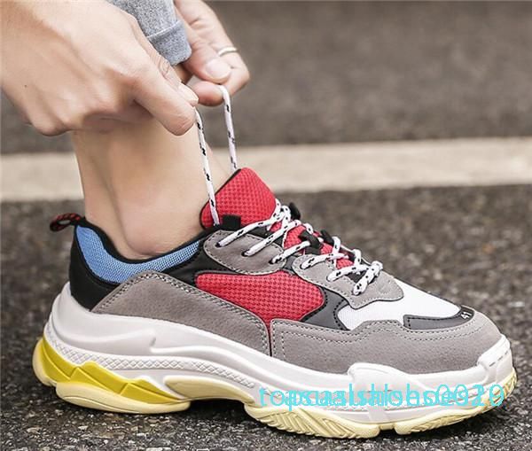 

1new 2019 arrival sneaker combination soles mens womens platform shoes sports casual suede shoe hip hop sneakers t10, Black