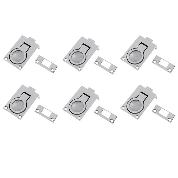 

6pcs boat hatch cabinet for boat traction ring handle 2 1/4 \"marine stainless steel