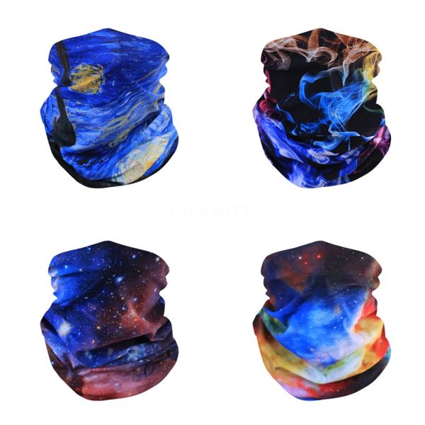 

fc9d7 outdoor starry sky bandanas hairband bandana headband multifunctional face scarf light breathable scarf soft magic print headwear#973, Black