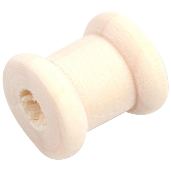 

100pcs natural cylinder wooden spools 14mm x12.6mm new, Black