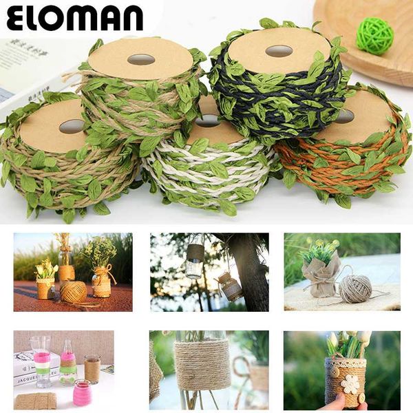 

yarn eloman 10m leaf rope wedding diy decorations home handmade craft, Black;white