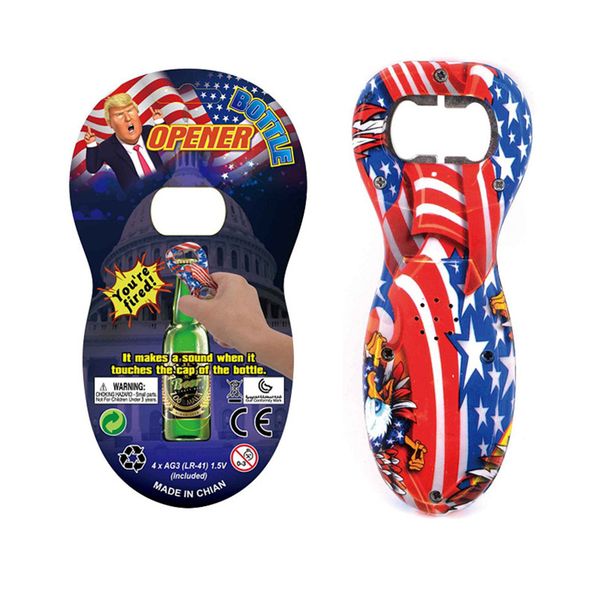 

2020 trump bottle opener stainless steel portable sound voice funny openers kitchen gadget bar tool for beer club party favors design d73002