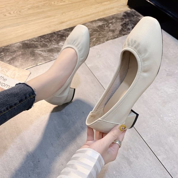 

shallow mouth grandma shoes square toe casual female sneakers shose women 2020 fashion women's dress summer modis on heels new, Black
