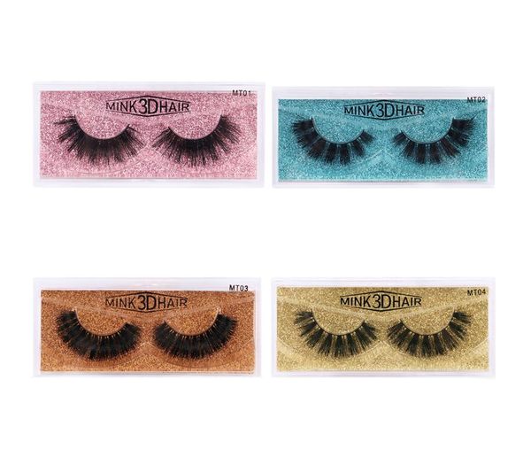 

15mm mink lashes MT series Bright eyes False Eyelashes Long and thick Manual Sharpening Extension Multi-layer Color packaging Eyelash box