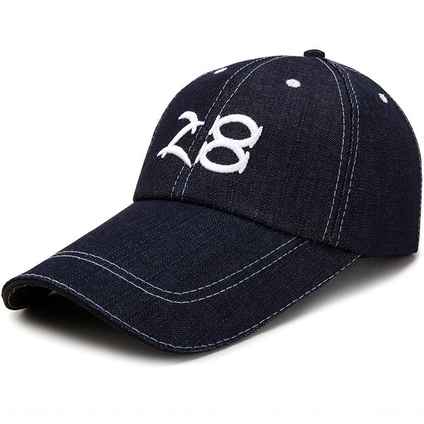

new korean embroidery letter denim bending edge sun hat size adjustable cowboy hat baseball cap baseball cap, Blue;gray
