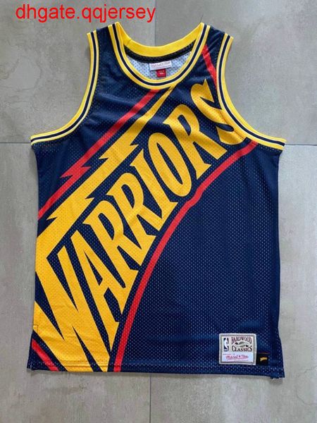 

men'ss mitchell & ness black big face pressing navy jersey, Gray