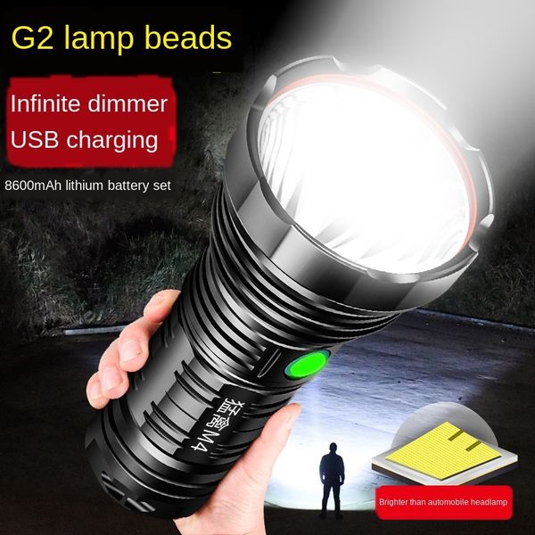 

new mtg2 rechargeable ultra-bright long-range flashlight flashlight 5000 xenon lamp high-power outdoor household p70
