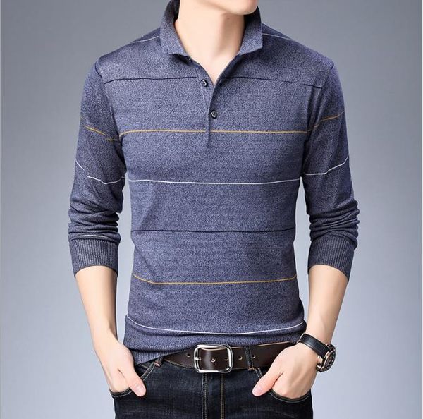 

new mens 2020 designer luxury tshirts spring autumn long sleeve striped casual tees fashion male clothing, White;black