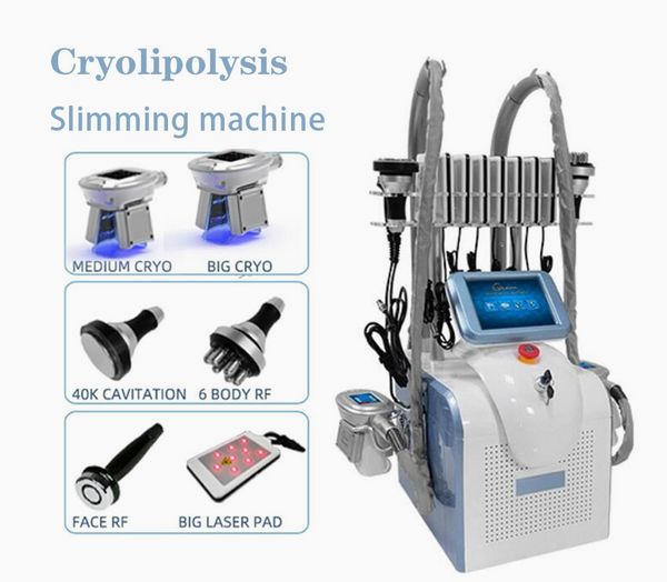 

новинка !!! 5 в 1 cryolipolysis кавитация + rf + 40к + lipo лазерная машина fat замораживание машина крио терапия затянуть станине