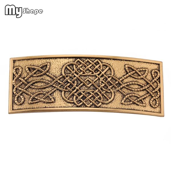 

my shape antique silvery irish knot hairpin vintage weave hair clips hairwear for women zinc alloy religion hair accessories, Golden;silver