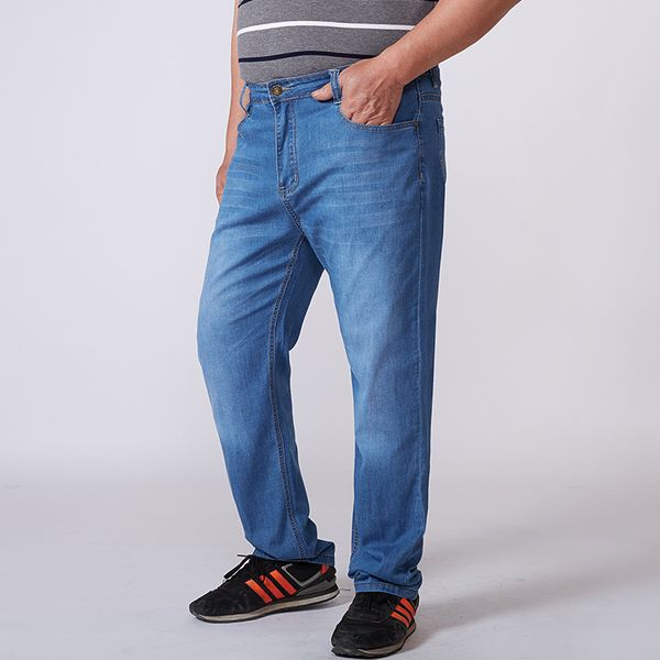 

stretch jeans men 2020 denim mens jean homme 46 48 52 plus size extra large loose pants blue roupas calca masculina 7xl jeans
