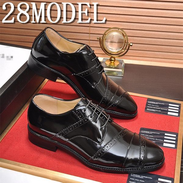 

men dress shoes genuine leather shoes classic tassel brogue mens formal shoe casual bullock dress wedding shoes new fashion, Black