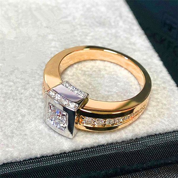 

cute female small zircon stone ring yellow rose gold color bridal engagement ring vintage wedding rings for women, Golden;silver