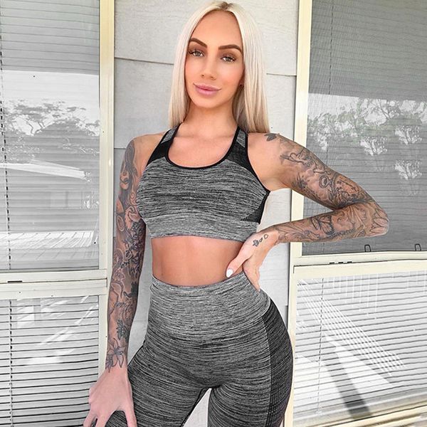 

new 2 pcs/set women vest+trousers summer yoga sets fitness sports suits soft breathable gym clothes workout running leggings, White;red