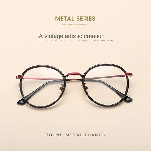 

new tr90 loop frame korean fashion plain glasses men's and women's universal artistic glasses frame, Silver
