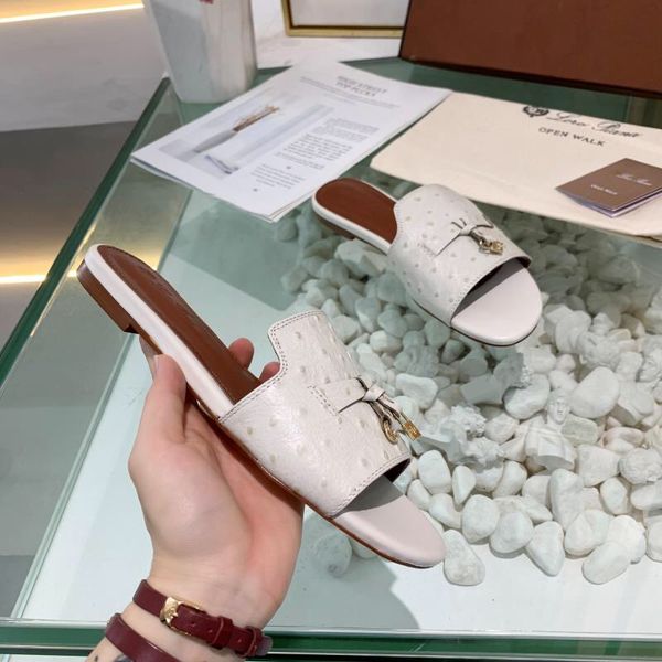 

womens luxury lock it slippers designer white slippers leather casual sandals women party slipper fashion vintage flip cs02, Black