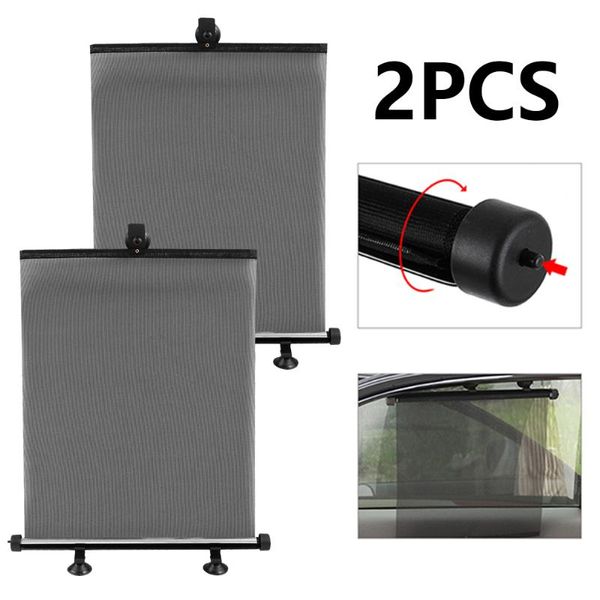 

2pcs чистой пряжа термоусадочных рольставней окно автомобиля козырек от солнца black mesh visor экран windows зонтики blind занавес