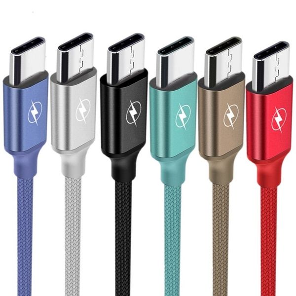 

alloy type c cable micro usb cable 1m 2m 3m quick charging fabric nylon usb c cables for samsung galaxy s6 s7 s8 s9 s10 note 8 9 htc lg pc