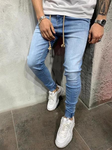 

ice blue denim joggers streetwear jean