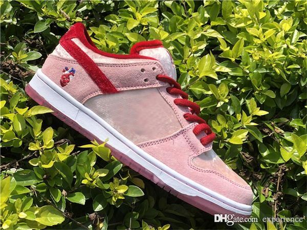 

2020 горячего аутентичный sb dunk low стрейнджлав скейтборды дня святого валентина красного розового ct2552-800 мужчины женщина кроссовок кр