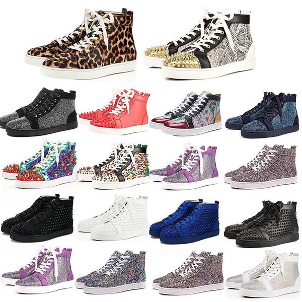 

2020 luxury ace red bottom handmade hococal leather punk party lovers genuine ktv halloween dark women men athletics trainers xshfbcl, Black