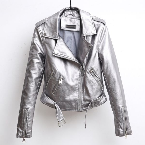 

2020fashion new leather fashion slim pu jacket for women oversized coat women, Black