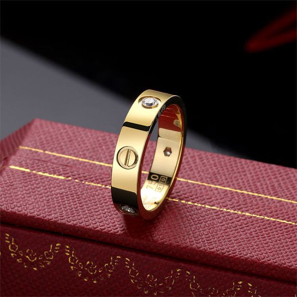 

любовь кольцо дизайнера дизайнер ювелирные изделия кольцо инкрустировано бриллиантами австрийских 925 стерлингового серебра 18k позолоченные, Silver