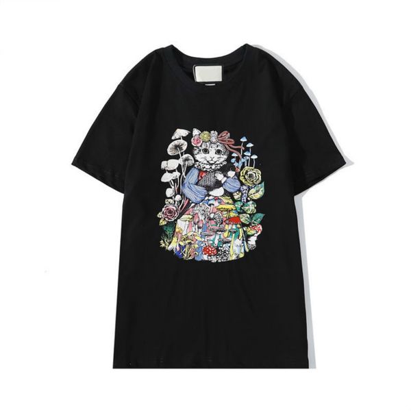 

mens designer t shirt fashion new cat pattern summer boys sushi mushroom t-shirt girls hiphop streetwear 20ss, White;black