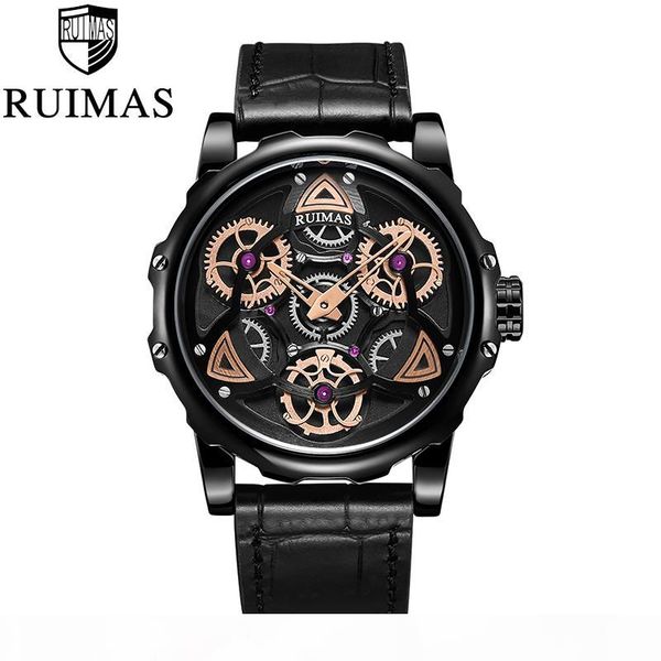 

ruimas мода military кожа кварцевые часы мужчины повседневная бизнес водонепроницаемые наручные часы человек бесплатная доставка, Slivery;brown