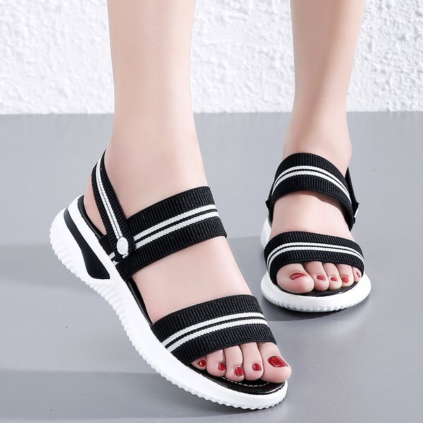 

2020 new slippers women indoor home summer beach ourdoor slides ladies slipers platform mules shoes woman flats zapatos de mujer, Black