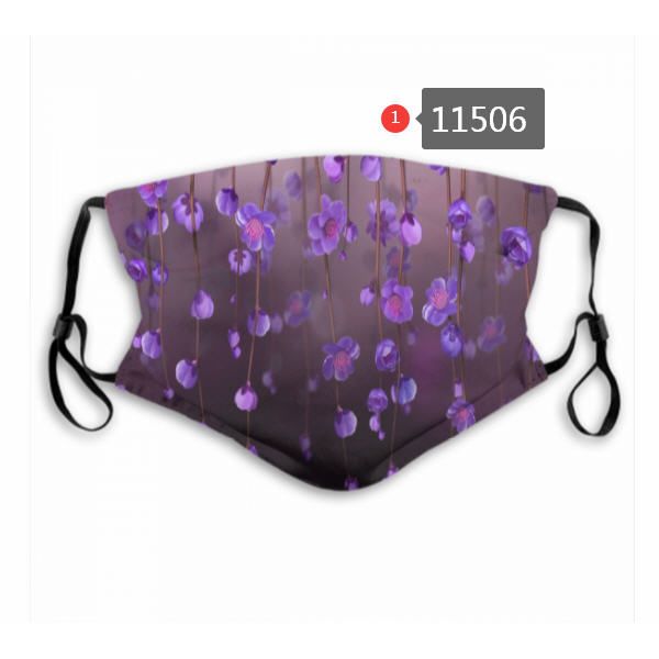 

whoelsale new dust mask with filter 5 layer activated carbon filter waterproof breathable flower print maks m-shaped nose clip mask ab1
