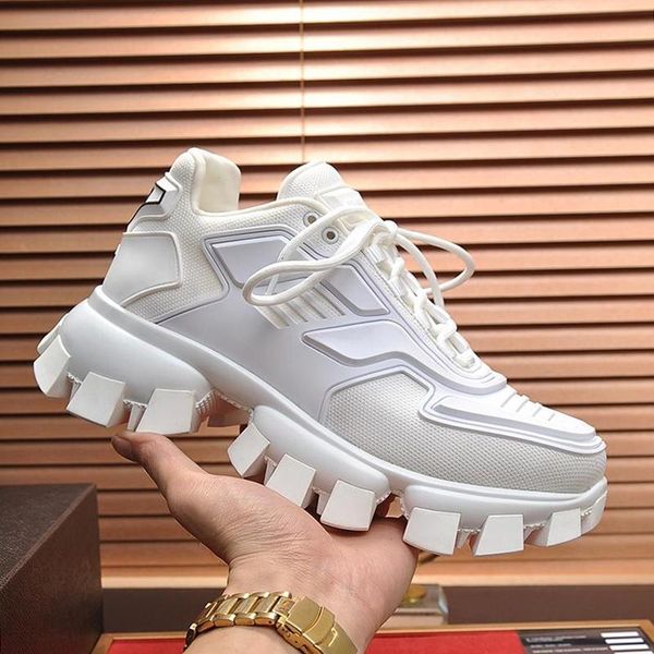 

mens shoes fashion style comfortable footwears cloudbust thunder knit sneakers sports lace -up plus size casual men shoes scarpe da uomo, Black