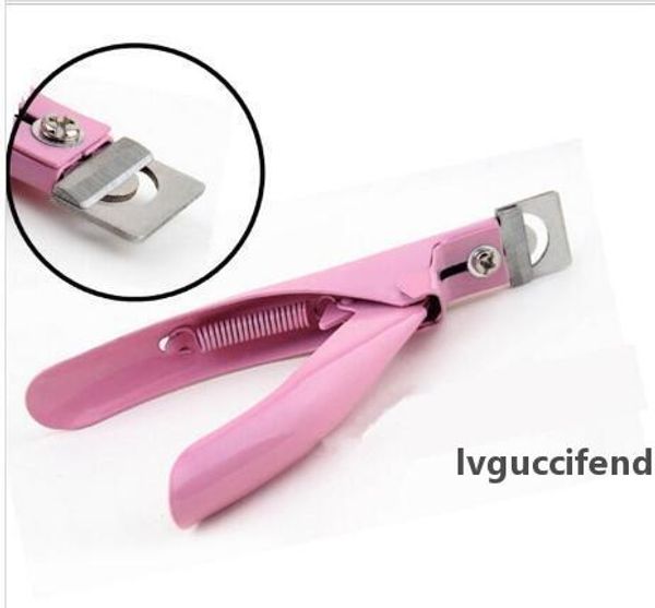 

false nail clipper nail cutter stainless steel acrylic gel nail art tools tips manicure trimming pink