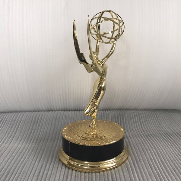 

real 1:1 28cm metal emmy trophy factory directly sales emmy trophy academy award of merit dhl shipment christmas gift