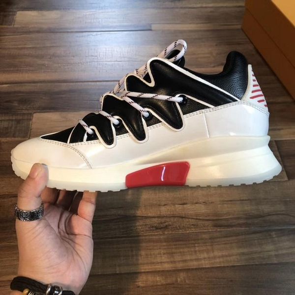 

zig zag sneaker lace-up originals casual shoes men women designer shoes men outdoor walking fashion sneaker with box, Black