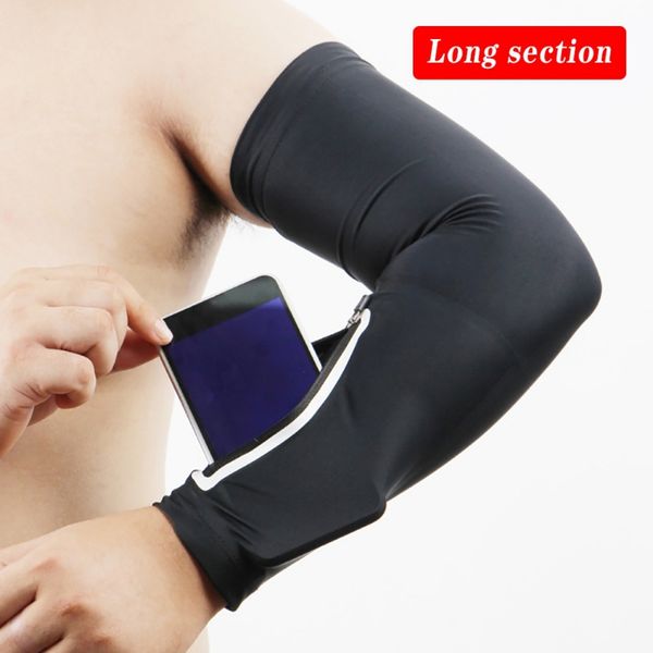 

sport pocket arm warmer phone armband bag hiking fishing running cycling phone wrist bag arm sleeve for, Black;gray