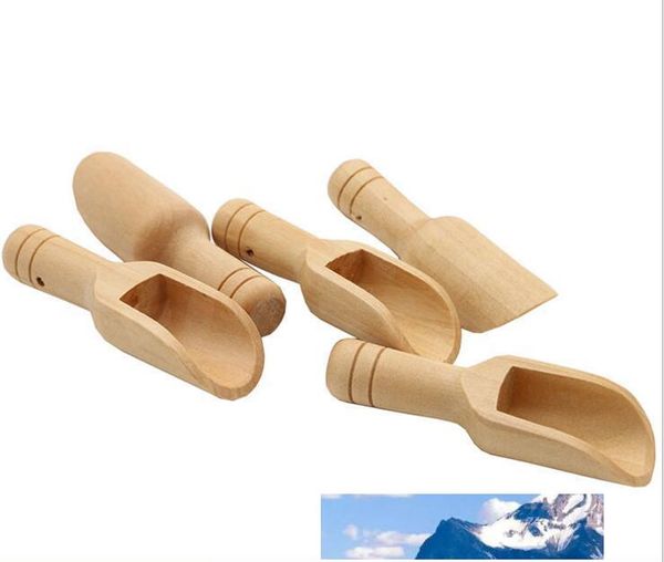 DHL Mini cucchiaino da tè in legno per caffè, cucchiaio per sale da bagno, stoviglie, artigianato in legno, piccolo misurino in legno, posate nt