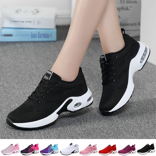

fashion women sneaker air cushion breathable running shoes basket tenis casual white platform shoes