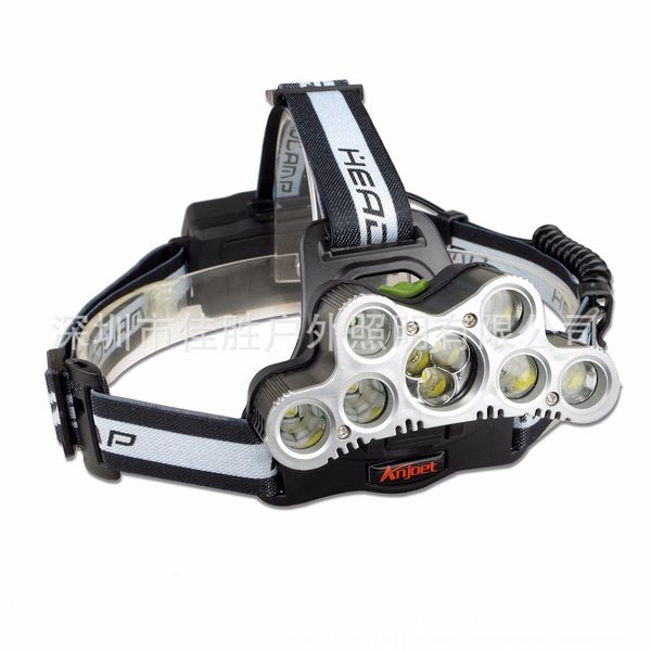 

7 7 s s lamp strong 5t6 with sos help whistle usb charging headlight 9led headlight