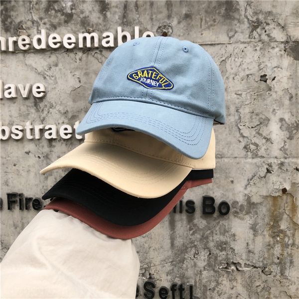 

hat baseball female korean fashion cap ins fashion brand summer all-match sun hat letter chic baseball cap male, Blue;gray